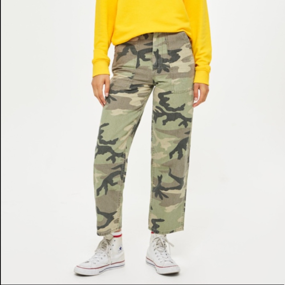 Topshop Camo Pants Size 2